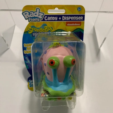 Radz Foamz Candy & Dispenser Spongebob Square Pants Gary Nickelodeon Bag Clip Cover