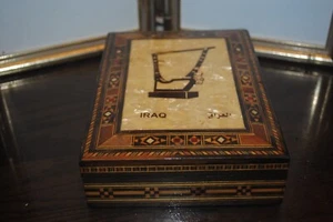 Scatola tipo sigari Iraq per tesori 7,5 per 5,5 pollici - Foto 1 di 6