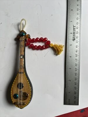 Vintage 7" GREEK BOUZOUKI  Handmade Wooden / Instrument Decorated - Image 1 of 4