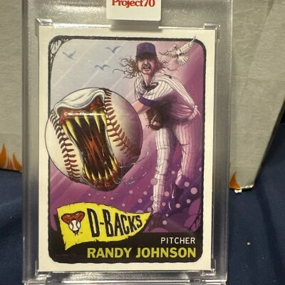 2021 Topps Project 70 Randy Johnson #214 -by Alex Pardee Encased ! SSP Rare 🔥 - Image 1 of 4