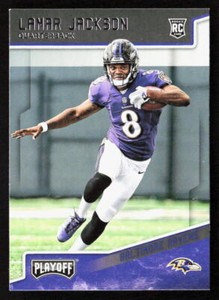 2018 Panini Playoff Lamar Jackson Rookie Card  RC #212 Baltimore Ravens