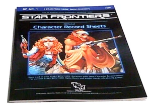 SF AC-1 Star Frontiers Official Character Record Sheets reprint NEW TSR 7800