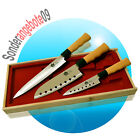 3 teiliges Messer-Set Nara Asiamesser Asia Design in Holzbox Messerset 3tlg