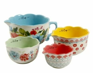 Pioneer Woman 4pc Measuring Bowls Set - Breezy Blossom Flowers Ree Drummond - Picture 1 of 4