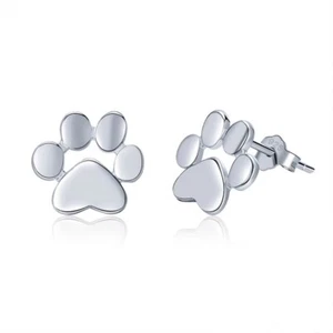 BOUCLES D'OREILLES ARGENT 925 PATTES DE CHIEN CHAT FEMME - Imagen 1 de 1