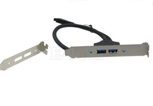 Menge 5 Mainboard 20 Pin auf 2 Ports USB 3.0 mit Back Slot Bracket - Bild 1 von 1