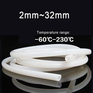 White Silicone Tube Hose Pipe High temperature resistance 2/3/4/5/6/8/10/12~32mm - Picture 1 of 5