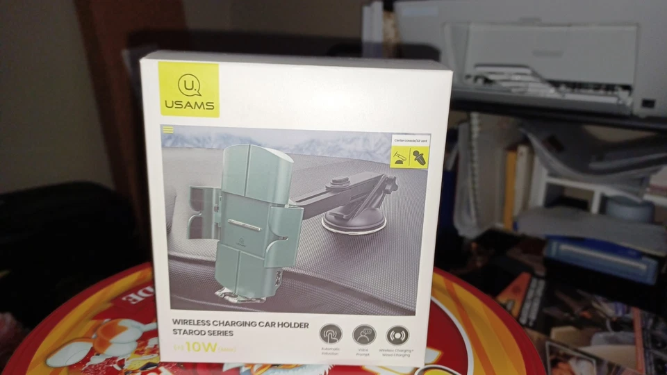 USAMS Wireless Charging Car Holder Starod Series BRAND NEW FAST FREE SHIPPING 📫 - Image 1 of 4