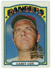 2021 Topps Heritage 50th Anniversary Buyback 1972 Casey Cox - Rangers #231