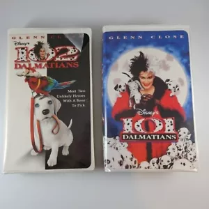 ⭐️⭐️Lot Disney 101 & 102 Dalmatians (VHS, 1997, Clam Shell) - Foto 1 di 9