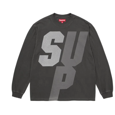 SUPREME FW25 REFLECTIVE L/S TOP BLACK PURPLE M-XL - Image 1 of 4