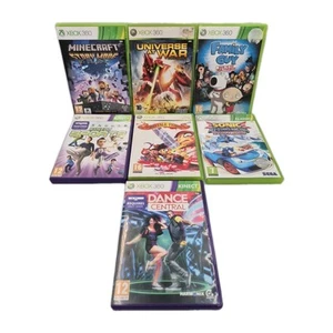 Xbox 360 Games Bundle Lot Minecraft Family Guy Sonic Universe At War - Picture 1 of 8