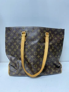 Louis Vuitton Womens Brown Monogram Leather Cabas Mezzo Tote Bag - Picture 1 of 10