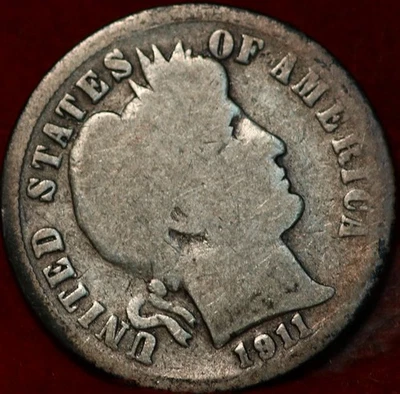 1911-S San Francisco Mint Silver Barber Dime - Image 1 of 2
