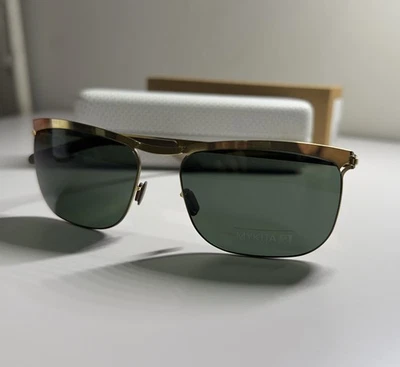 Gafas de sol MYKITA WYATT COL 013 marco dorado lentes verdes 57 mm Foto 1 de 4