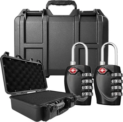 Handgun Case Lockable-Firearm Travel Pistol Case with 2 TSA Locks Included, Pist - Image 1 of 4
