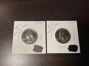 1971 s/1972 s Washington proof quarters #45 - Picture 1 of 2