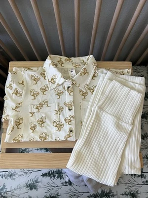 *NUEVO CON ETIQUETAS* Paquete Kate Quinn 5Y Manga Corta Bolsillo Botón Camisa Pantalones Anchos Acanalados Foto 1 de 4