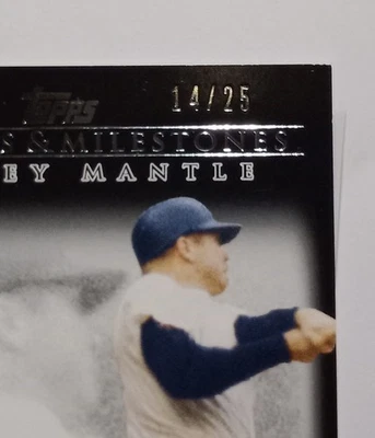 Mickey Mantle 2008 Topps All Star Games 20 Carrera Seleccionada Edición Limitada 14/25 Foto 1 de 3