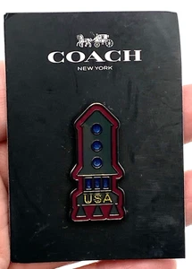 Coach NASA Rocket USA New York Pin Brooch - Picture 1 of 5