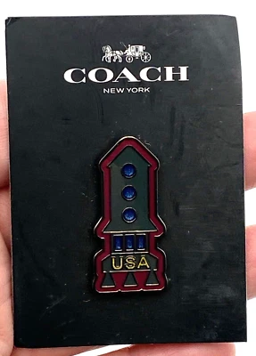 Coach NASA Rocket USA New York Pin Brooch - Image 1 of 4
