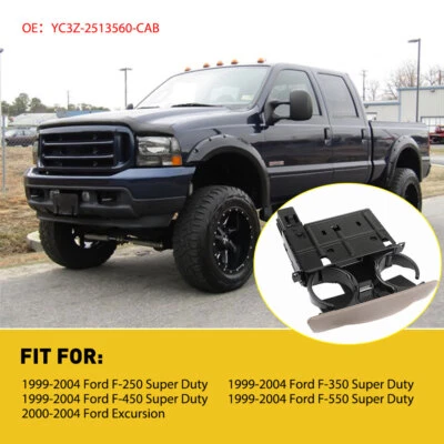 Para Ford F250 F350 Super Duty 1999-2004 tablero extraíble conjunto de taza bronceado NUEVO Foto 1 de 4