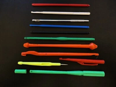 10 x Mixed Fishing Disgorgers & Knot Picker Alloy Micro Treble Hook Large Small - Image 1 of 3