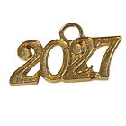 2027 Gold Drop Date Year Charm for Graduation Tassel Grad
