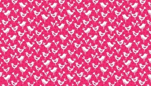 Makower 100% cotton fabric Patchwork Craft FQ/Metre FANTASY Birds on pink - Picture 1 of 1
