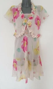 Damen Foemina Nachthemd + Bolero Nachtkleid Set Nachtwäsche Bunt Gr: 38 - Bild 1 von 8