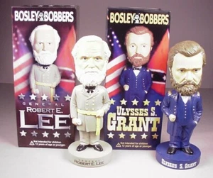 General Robert E Lee & Ulysses Grant BobbleHead Bosley Nodder Guerra Civil Sin usar, en caja 2010 - Imagen 1 de 12