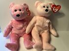 TY Beanie Babies, Lot of 2:  CURE 2003 and AWARENESS 2006, NWT  breast cancer