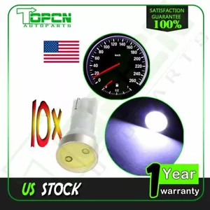 10x Instrument Cluster Speedometer LED Light Bulbs High Power White T5 For Ford - Picture 1 of 7