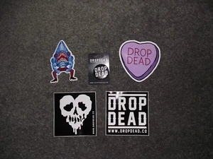 Drop Dead Clothing Co. Pin Badge & vinyl sticker pack VERY RARE!!! - Picture 1 of 7