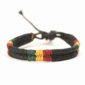 81stgeneration Rasta tresse hippie bracelet coton Bob Marley bracelet - Imagen 1 de 4
