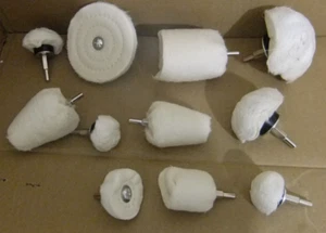 11pcs Buffing Wheel For Drill Polishing Ball For Drill With 0.25" Hex Shafts Cot - Picture 1 of 15