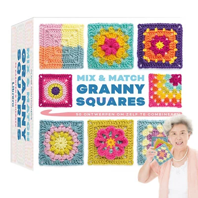 AU The Granny Square Card Deck -50 Mix & Match Designs Crochet Book Friend Gift - image 1 of 4
