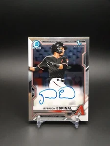 2021 Bowman Chrome Prospects Auto Jeferson Espinal #CPA-JE Auto - Picture 1 of 2