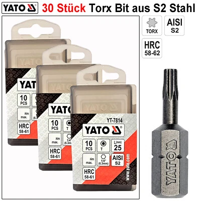 Schrauberbits Bits Torx Bitbox T10 T15 T20 T25 T27 T30 T40 30-er Profi Bit Satz - Bild 1 von 2