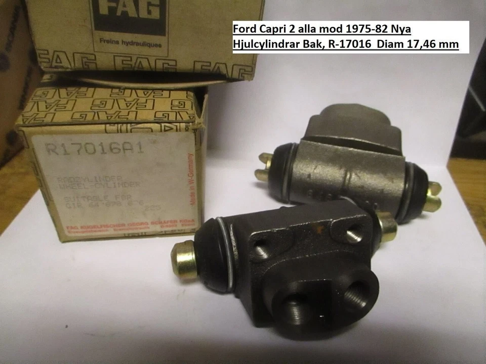 Ford Capri 2 all mods 1975-82 New Wheel Cylinders Rear, R-17016 Diam 17.46mm - Image 1 of 1