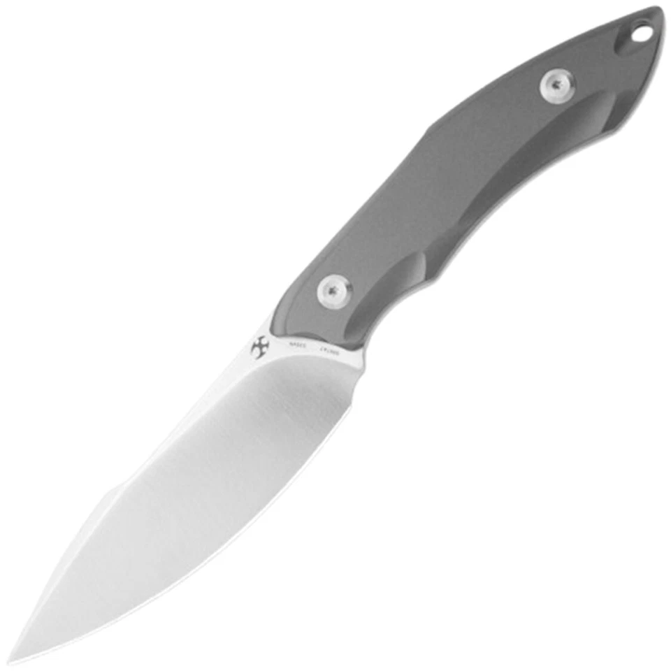 Kansept Knives Luccio Gray Titanium S35VN Harpoon Fixed Blade Knife G007A7 - Image 1 of 1