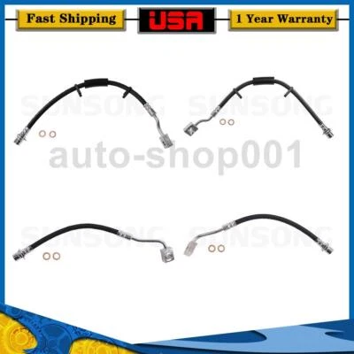 Front Rear Brake Line Hose For Dodge Durango 5.7L 2017 2016 2015 2014 2013 2012 - Image 1 of 4