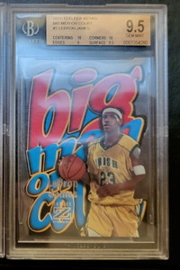 LeBron James 2011-12 Fleer Retro Big Men on Court 9.5 GEM MINT Subs pop 12