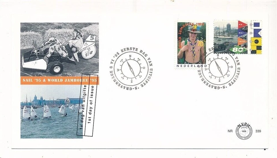 D333722 Netherlands FDC NVPH 339 Sail '95 & World Jamboree - Image 1 of 1