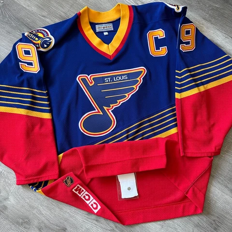 Authentic Wayne Gretzky St. Louis Blues 52 CCM Jersey Air Knit Vintage Cover