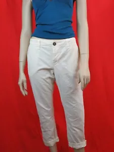 NEW J BRAND INEZ SLIM FIT LOW RISE CREAMY WHITE COTTON CROPPED CHINO PANTS 27 - Picture 1 of 12
