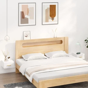 NNEVL Wall-mounted Bedside Cabinets 2 pcs High Gloss White 35x35x20 cm - Picture 1 of 10