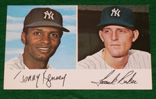 1971 New York Yankees Clinic Day Postcard Dexter Press Jerry Kenney Frank Baker