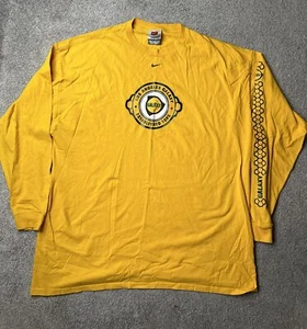 Vintage Nike MLS Los Angeles Galaxy Men's Long Sleeve Shirt Yellow Soccer Rare - Picture 1 of 8