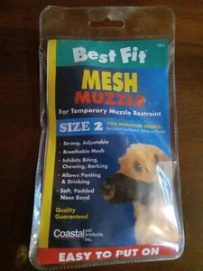 Coastal Pet Mesh Dog Muzzle Size 2 Dachshund Poodle Nail Trimming Grooming Soft - Picture 1 of 6